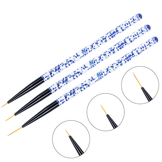 NBR011 ForLife Professional Nail Art Liner Brush UV Gel Painting Acrylic Nail Brushes Striping Brushes with Shining Handle