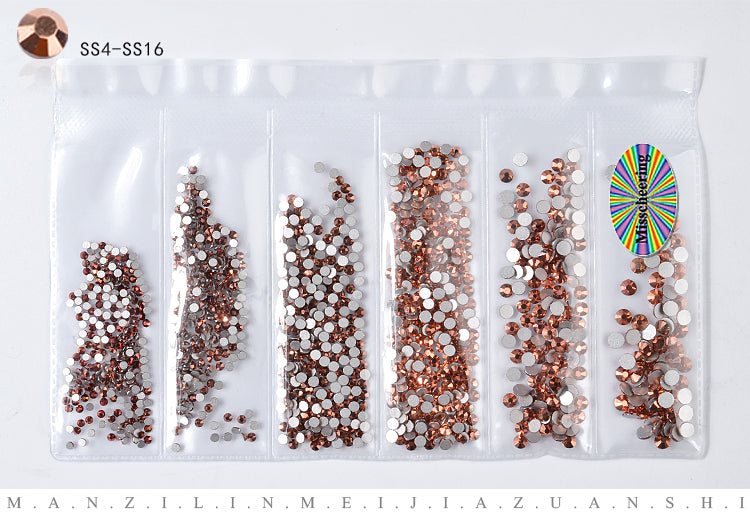 NRS006 ForLife Glass Flatback Crystal Nail Rhinestones Muliti-size Charm Nail Art Decorations