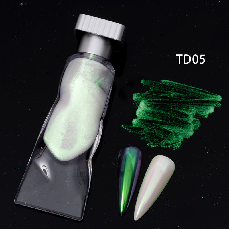 FNP017 Flta tube wholesale 7 colors magic mirror liquid powder for art nails pigment