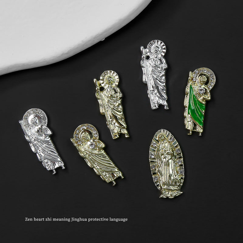 NZJ048 Beauty top St.Jude Nail Art Alloy rhinestone Jewelry charms