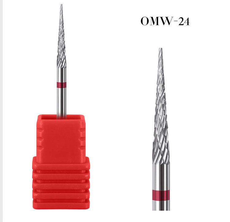 NDB036 Diamond Tungsten Nail Drill Bit Rotate Burr Milling Cutter Bits For Manicure Electric Nail Drill Accessories