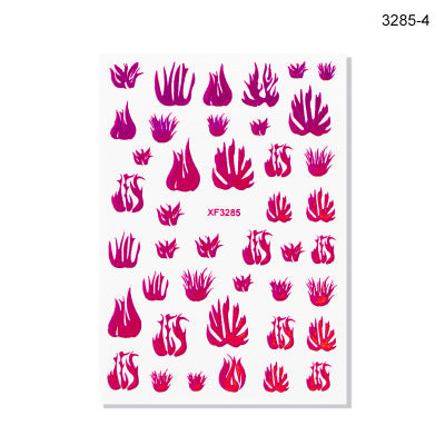 NS5D022  ForLife 3D Manicure Flame Nail Sticker Holographic fireworks decals Reflections Self-Adhesive Foils DIY Nail Art Decoration