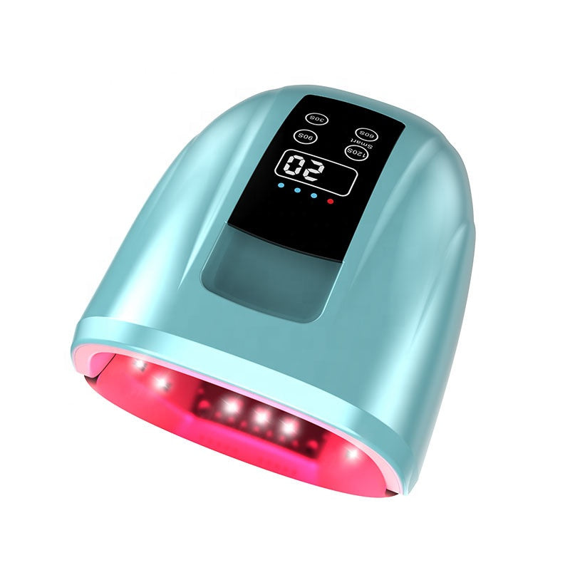 FNL008 New Arrival 90W Wireless Dual Light Rechargeable Cordless Smart Light Therapy Nail Lamp Uv Led Gel Dryer for Salon Manicure