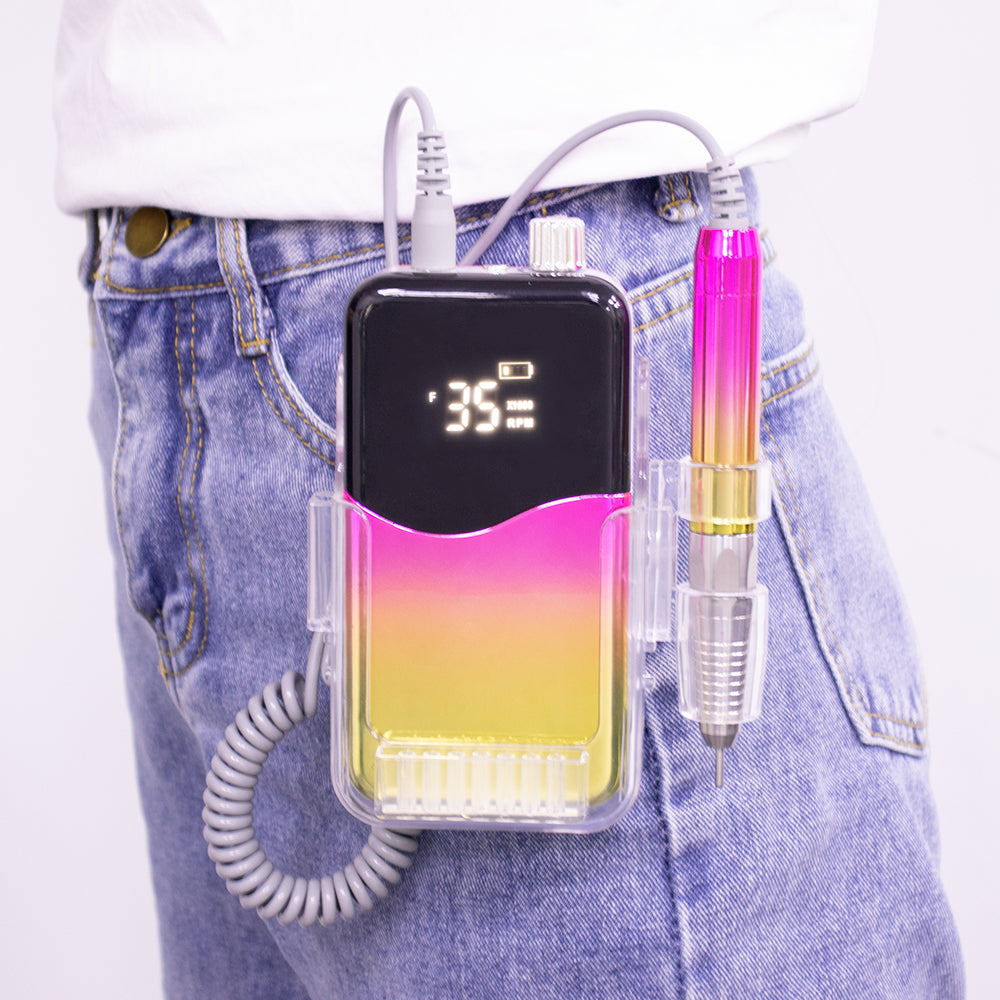 FNDM006 Electric Nail File Hot Sale in USA Market Strong Power Wireless Gold Nail Drill Machine Brushless Motor Quiet Vibration Free