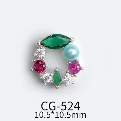 NZJ041 BowKnot Garland Zircon Nail Art Crystals Jewelry Rhinestone Nails Accessories Supplies Decorations Charms