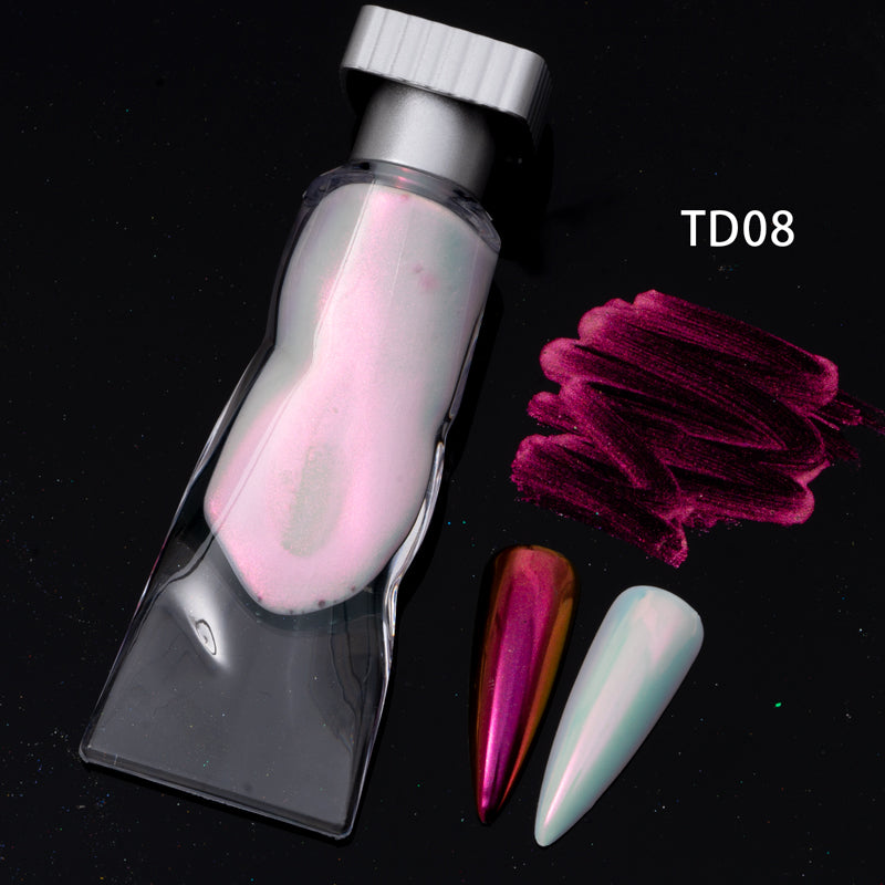 FNP017 Flta tube wholesale 7 colors magic mirror liquid powder for art nails pigment