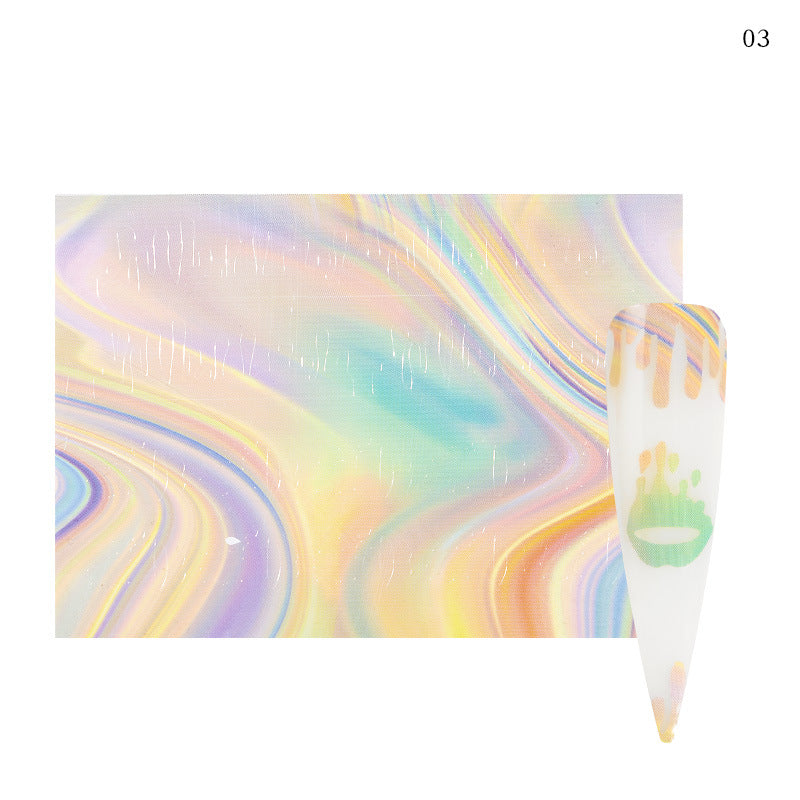 NS5D020  ForLife lip flame finger nail art sticker adhesive holographic fire hollow stickers for 5D nail sticker Water Decals