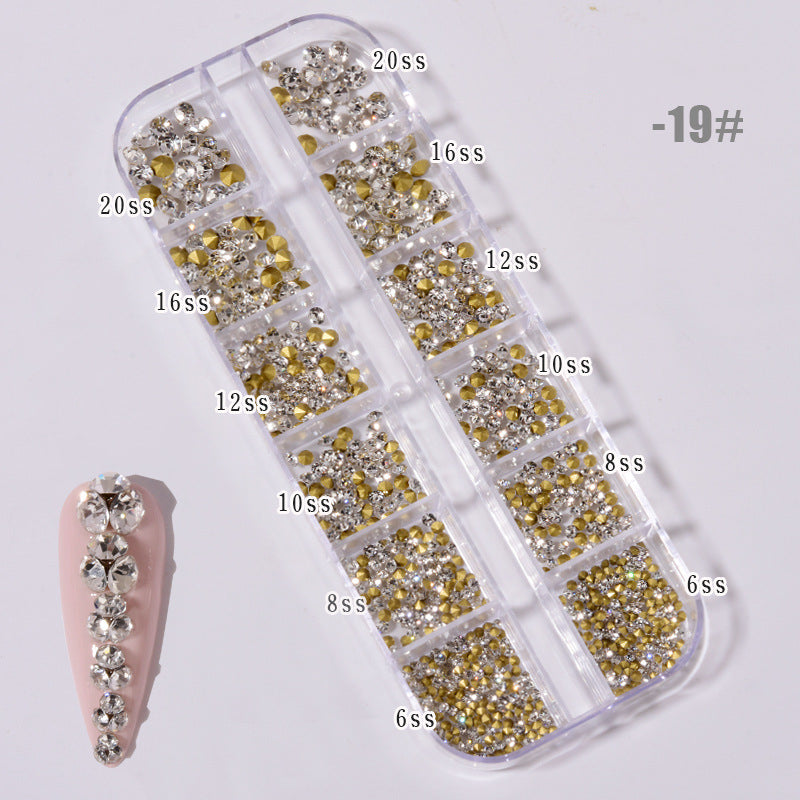 NRS022 ForLife New Nail Art Jewelry Rhinestone Mixed Rivet Pearl Small Accessories Nail Decoration Metal Chain Accessories