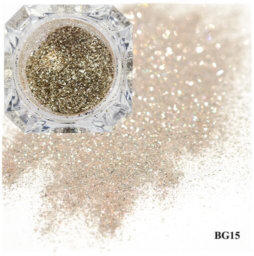 FNP006 Hot nail enhancement platinum glitter gold foil gold powder laser color change DIY nail sequins