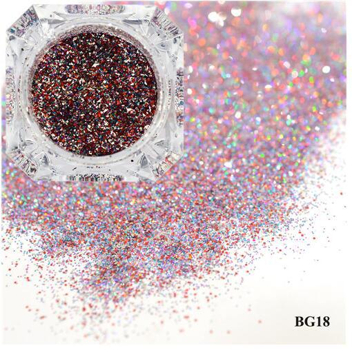 FNP006 Hot nail enhancement platinum glitter gold foil gold powder laser color change DIY nail sequins