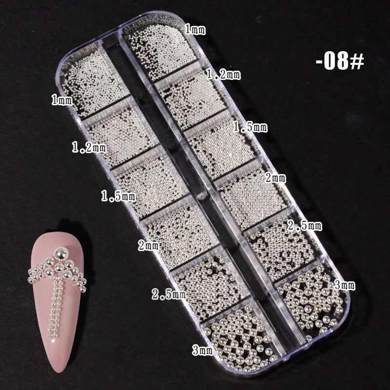 NRS022 ForLife New Nail Art Jewelry Rhinestone Mixed Rivet Pearl Small Accessories Nail Decoration Metal Chain Accessories