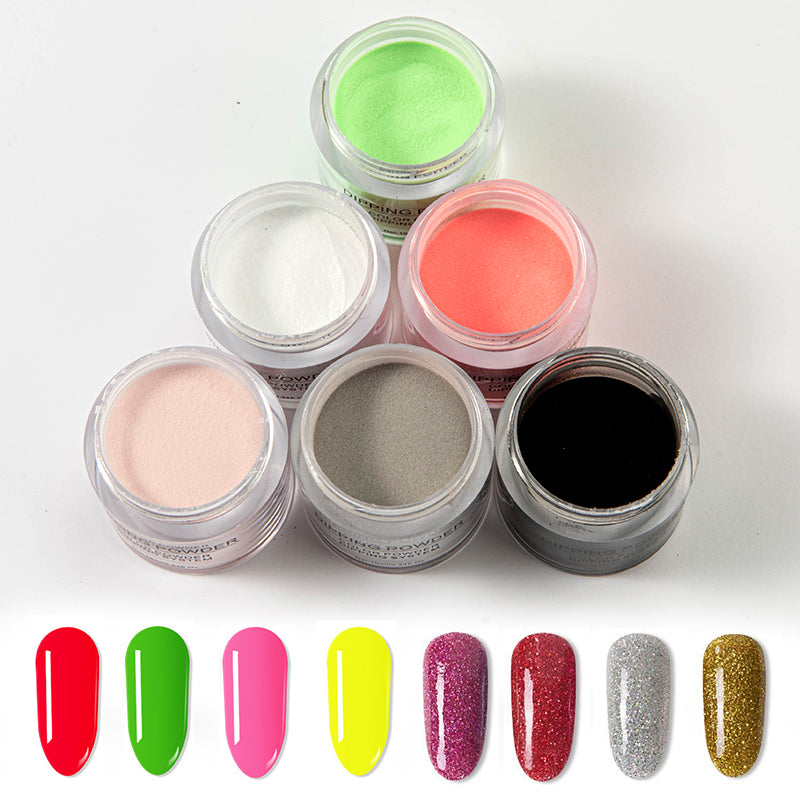 FNP081 New nail gel infiltrated dipping powder set tool combination and Pigment Acrylic custom color selection for nail art decoration