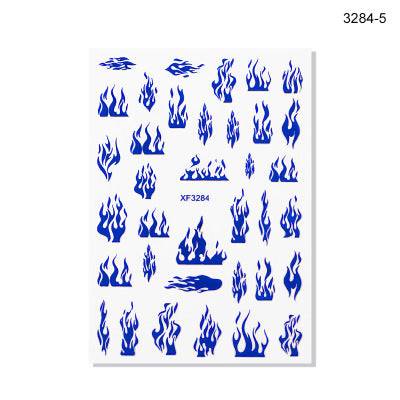 NS5D022  ForLife 3D Manicure Flame Nail Sticker Holographic fireworks decals Reflections Self-Adhesive Foils DIY Nail Art Decoration