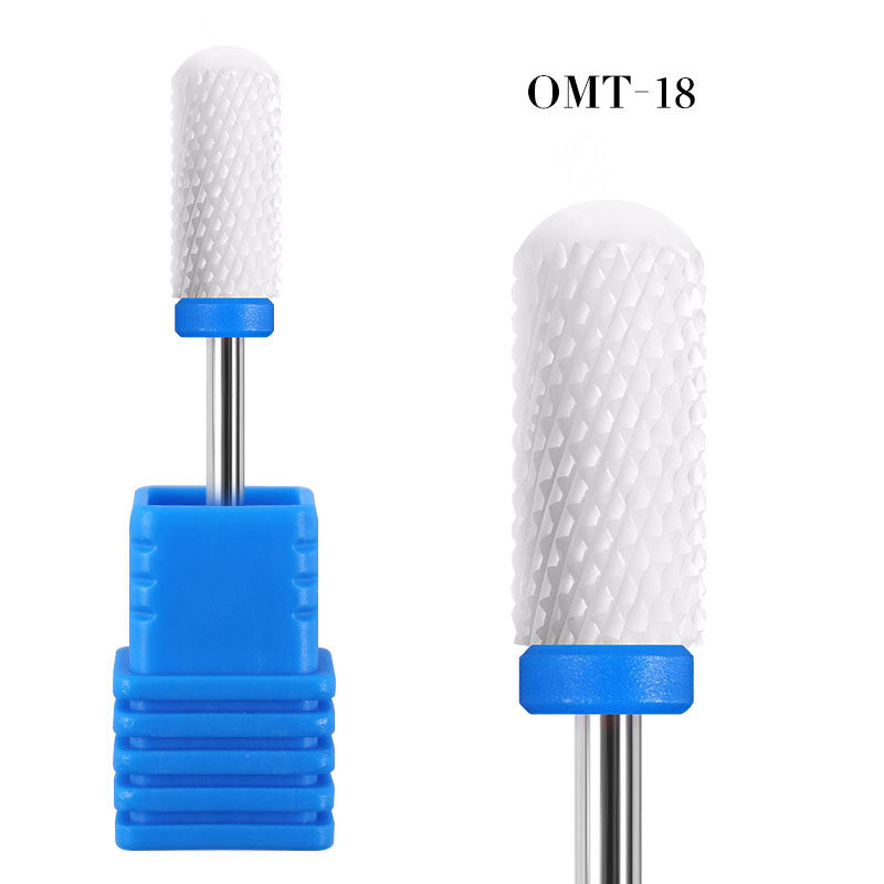 NDB019 Cylinder Ceramic Nail Drill Bits Milling Cutters Manicure Pedicure Electric Machine Accessories Tool