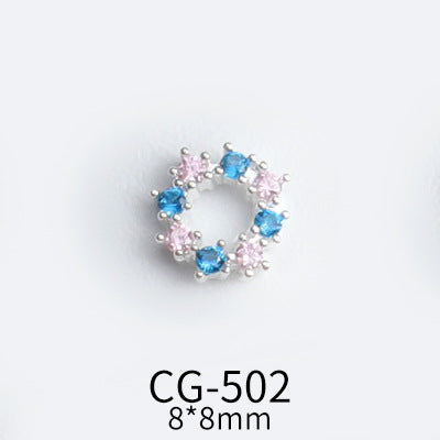 NZJ041 BowKnot Garland Zircon Nail Art Crystals Jewelry Rhinestone Nails Accessories Supplies Decorations Charms