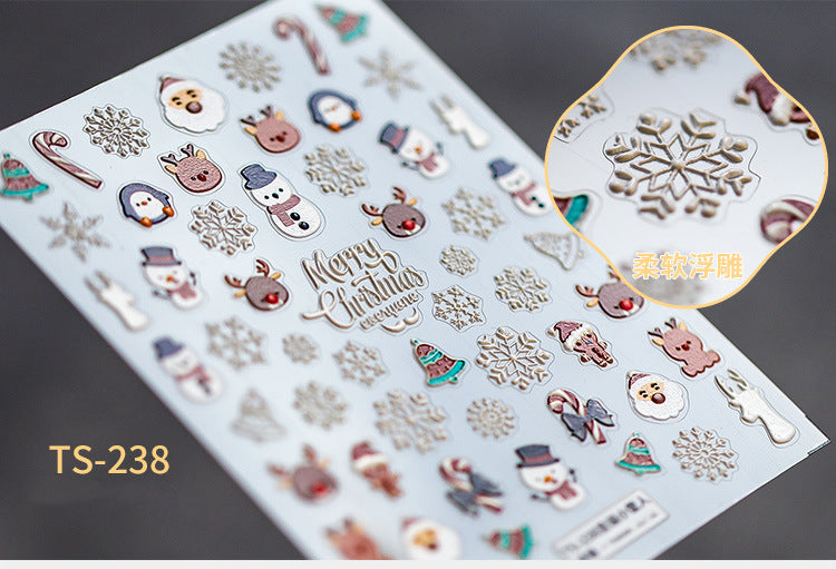 NS5D001 New Summer Nail Leave 5D Nail Sticker Adhesive Decal Summer Drinking Fruit Slider Laser Nail Art Decoration Manicure Wrap 3D