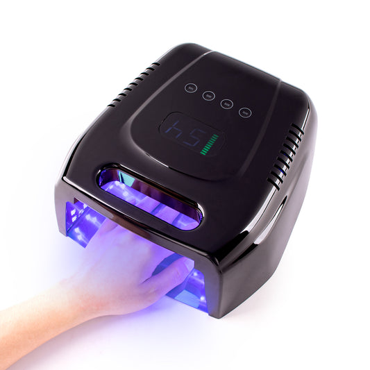 RNL026 2022 New Nail Dryer Wireless Nail Lamp Black Color Cordless 96w LED UV Lamp Customize Logo for Nail Salon