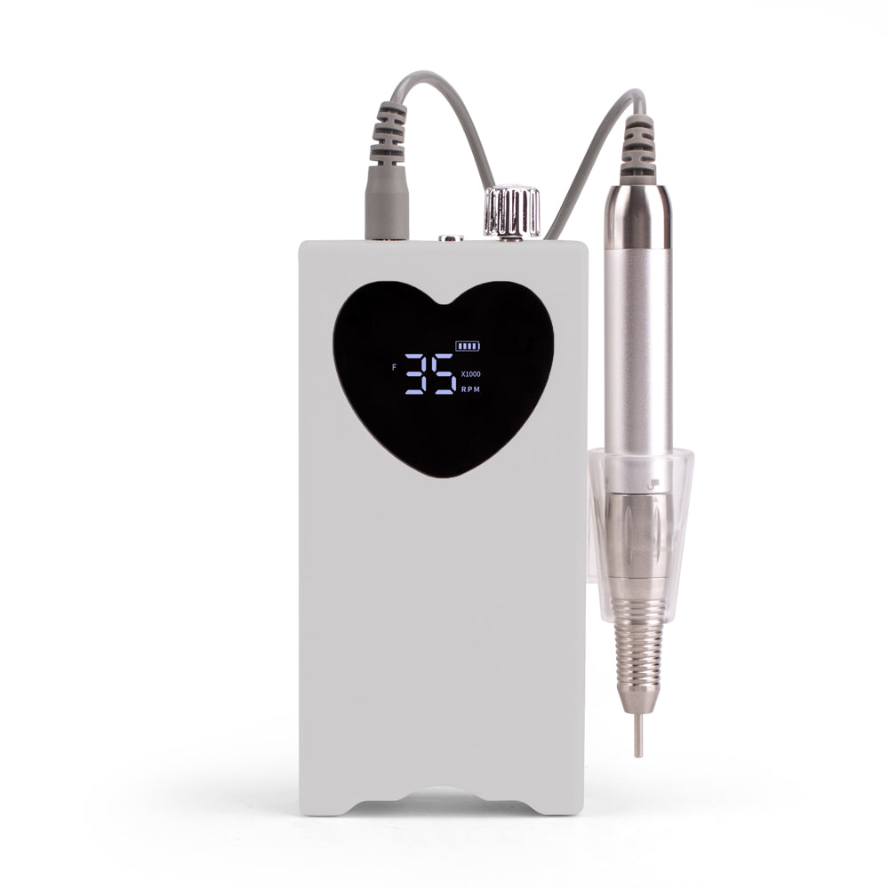 FNDM018 Brushless Electric Nail Drill Machine 35000rpm Drill Set for Manicure Pedicure Rechargeable Battery Small Screen with Base