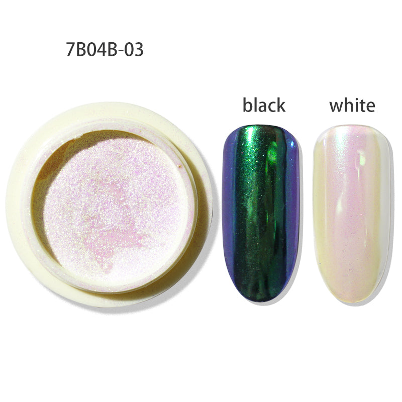 FNP024  Aurora Moonlight Nail Powder Professional 6 Colors Acrylic Mirror Nail Art Powder Private Label Nail Chrome Powders