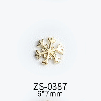NZJ039 Wholesale Christmas Snowflake series AB diamond white diamond nail jewelry