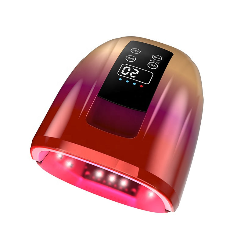 FNL008 New Arrival 90W Wireless Dual Light Rechargeable Cordless Smart Light Therapy Nail Lamp Uv Led Gel Dryer for Salon Manicure