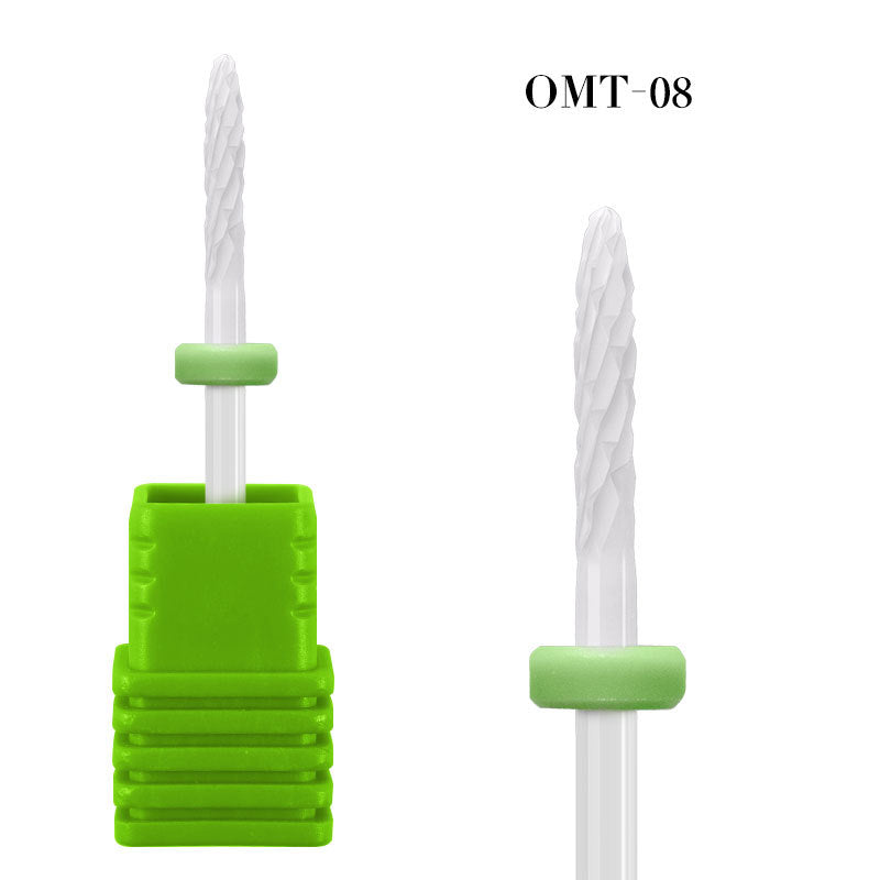 NDB019 Cylinder Ceramic Nail Drill Bits Milling Cutters Manicure Pedicure Electric Machine Accessories Tool