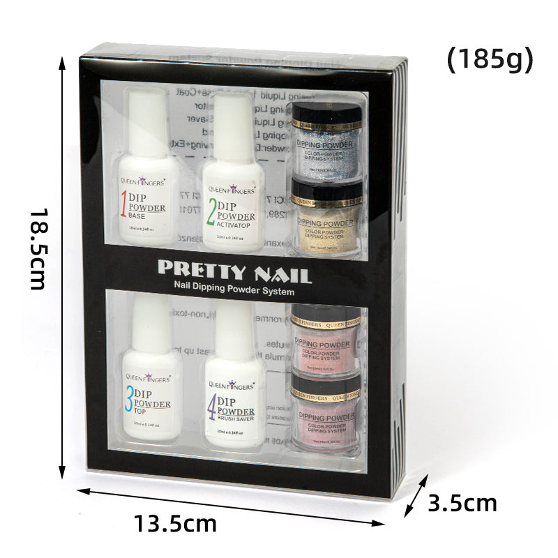 FNP081 New nail gel infiltrated dipping powder set tool combination and Pigment Acrylic custom color selection for nail art decoration
