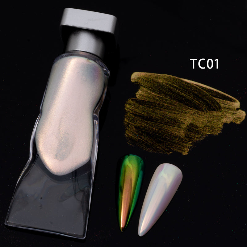 FNP017  Flta tube wholesale 7 colors magic mirror liquid powder for art nails pigment