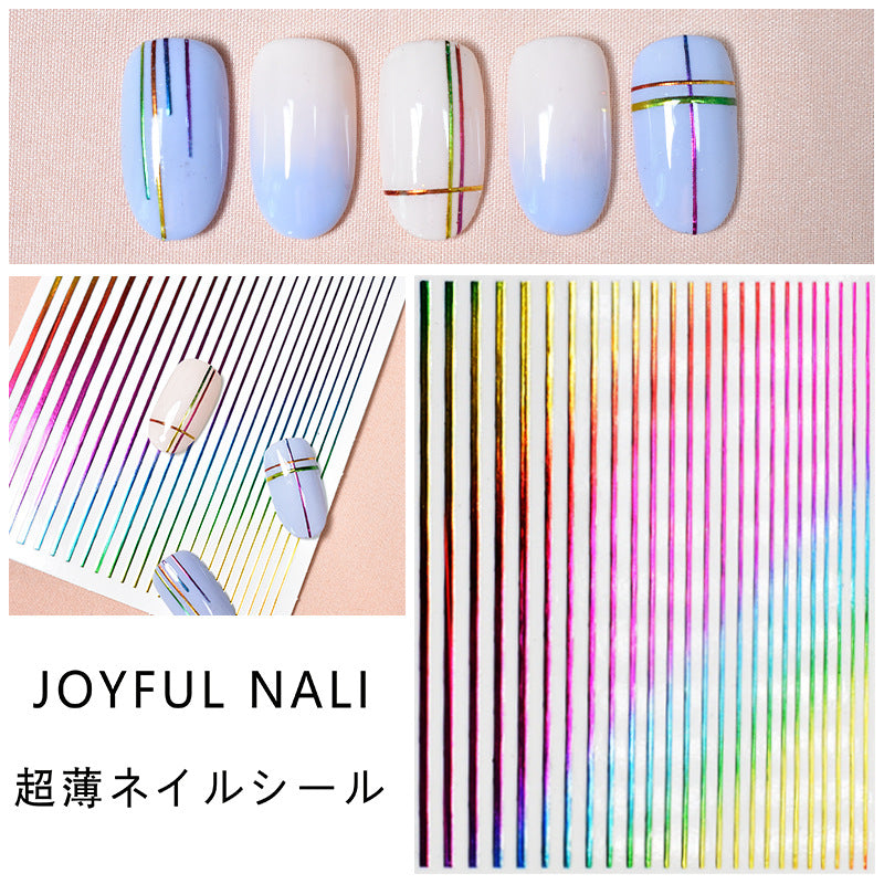 NS5D030  ForLife Nail Strip Stickers Metal Strip Tape Nail Art Adhesive DIY Foil Tips Nail Sticker Decal
