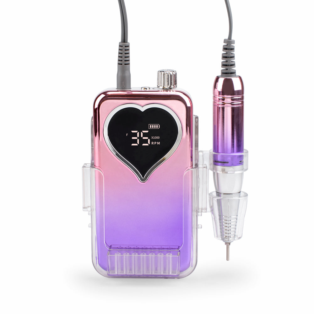 FNDM003  New gradient gold 45W Nail drill desktop 35000RPM Cordless Rechargeable nail drill electric Efile machine