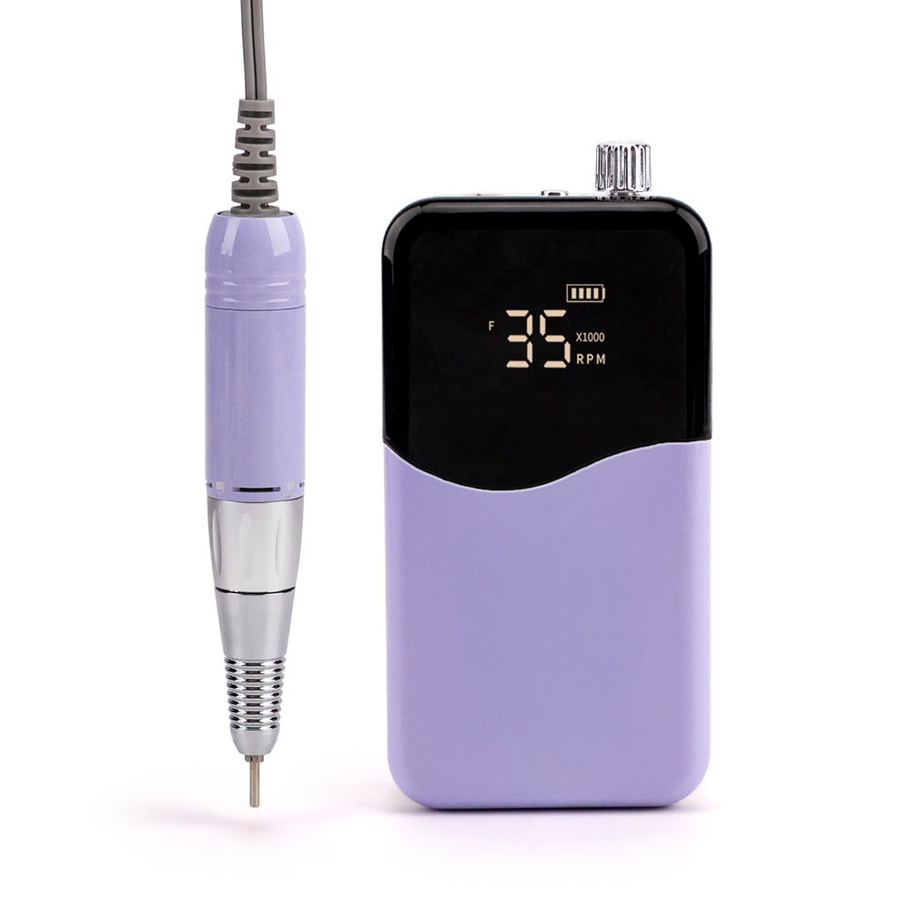 FNDM002 Professional Rechargeable Desktop 35000RPM Acrylic Nail File Drill Machine 45W Nail Polish Machine Drill Bit