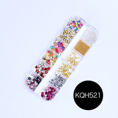NRS021 ForLife Mixed nail art decals diamond jewelry crystal nails art rhinestone designs 3d shinny nail decorations
