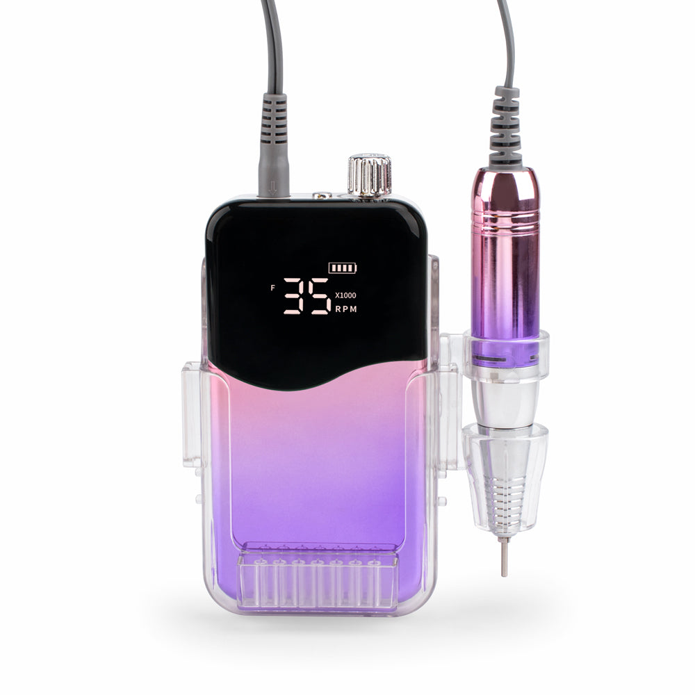 FNDM002 Professional Rechargeable Desktop 35000RPM Acrylic Nail File Drill Machine 45W Nail Polish Machine Drill Bit