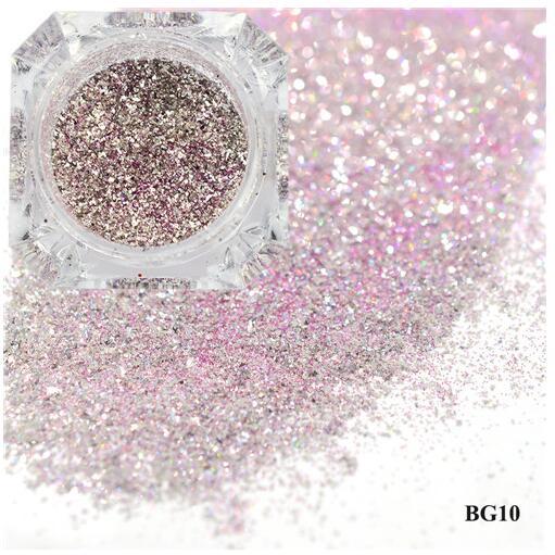FNP006 Hot nail enhancement platinum glitter gold foil gold powder laser color change DIY nail sequins