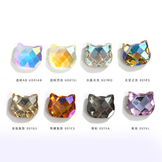 NDE033 ForLife Cat Mix 3d Pearls Mocha Art Crystal Nail Stone Rhinestones Diamond Decoration