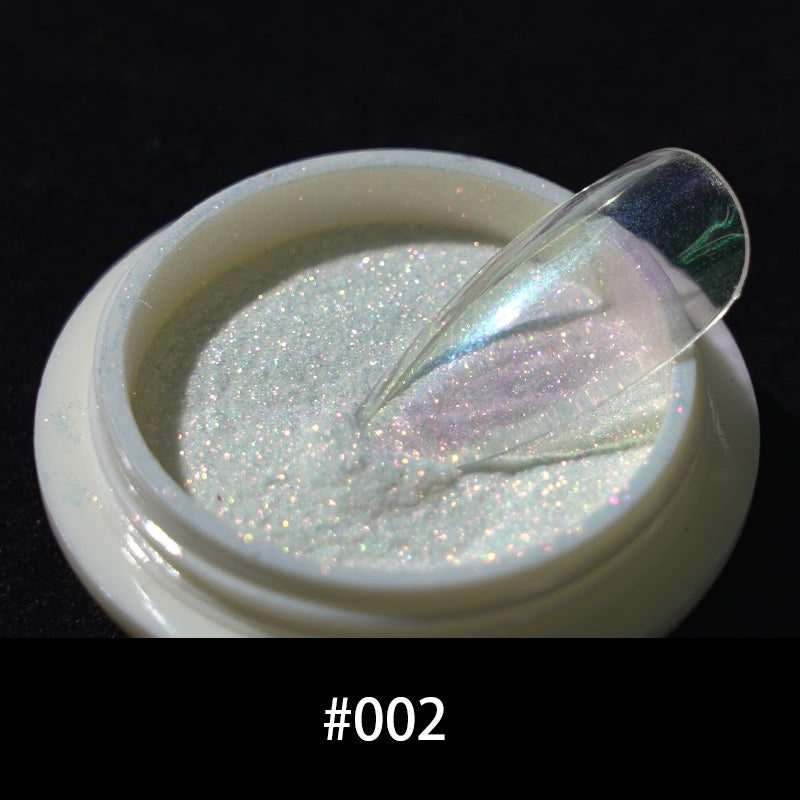 FNP028 Wholesale Moonlight Nail Acrylic Powder Solid Aurora Mirror White Pearl Powder UV Nail Glitter Chrome Powder