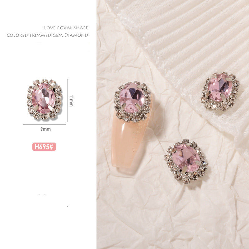 NZJ036 Charms Metal Jewels Alloy Manicure DIY Decoration Tools Beauty Colorful Studded Crown Rhinestones Nail Art Jewelry