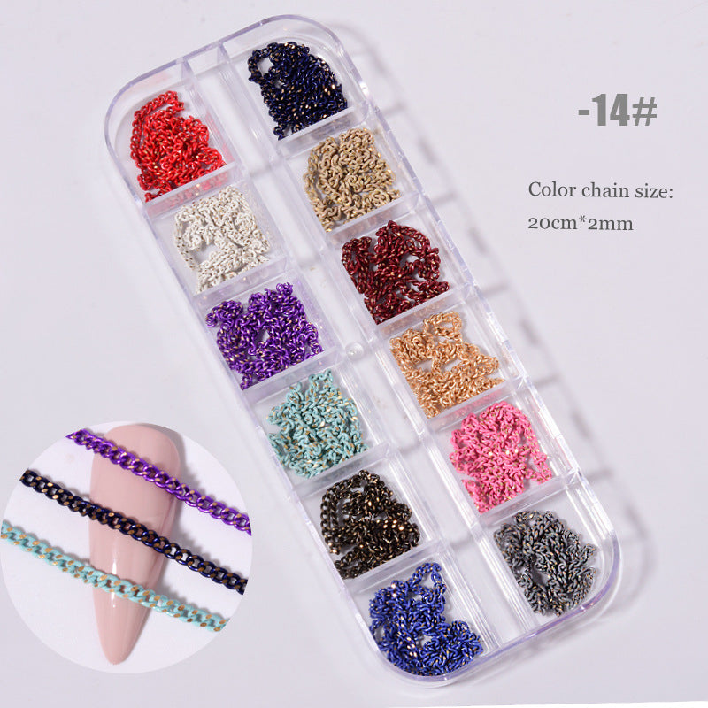 NRS022 ForLife New Nail Art Jewelry Rhinestone Mixed Rivet Pearl Small Accessories Nail Decoration Metal Chain Accessories