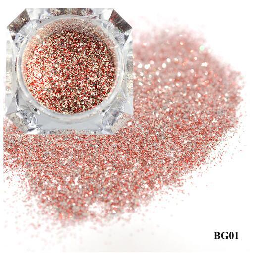 FNP006 Hot nail enhancement platinum glitter gold foil gold powder laser color change DIY nail sequins