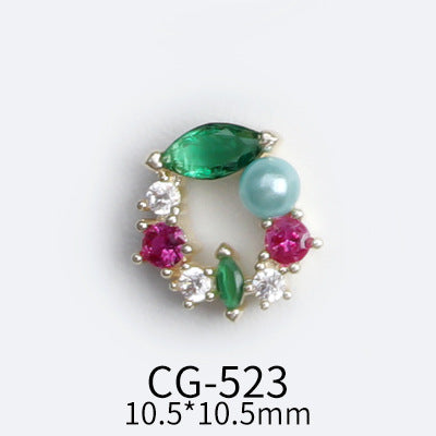 NZJ041 BowKnot Garland Zircon Nail Art Crystals Jewelry Rhinestone Nails Accessories Supplies Decorations Charms