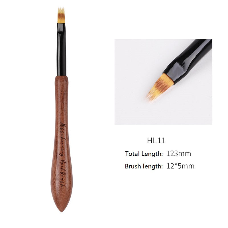 NBR031  ForLife Nail Phototherapy Pen Gourd Designs Wooden Handle Nail Art Brush Drawing Carved Smudge Nail Art Painting Pen brush