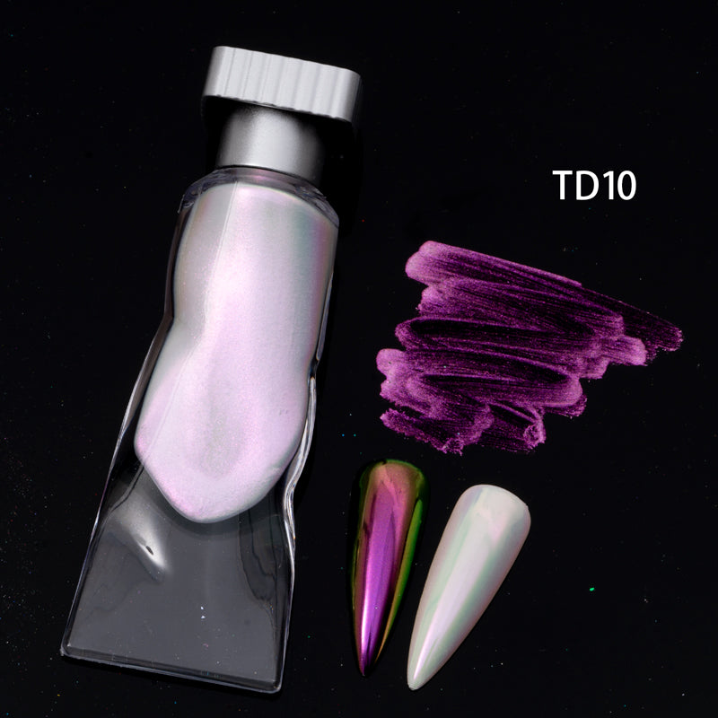FNP017 Flta tube wholesale 7 colors magic mirror liquid powder for art nails pigment