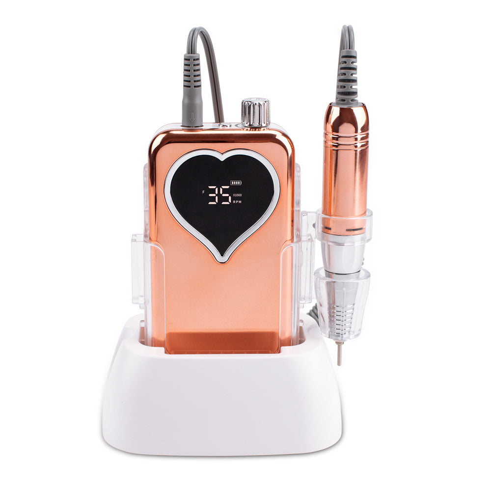 FNDM028 2022 New Arrivals Professional Magic Pink Cordless Electric Nail Drill Machine 35000 with Private Logo for Nail Salon