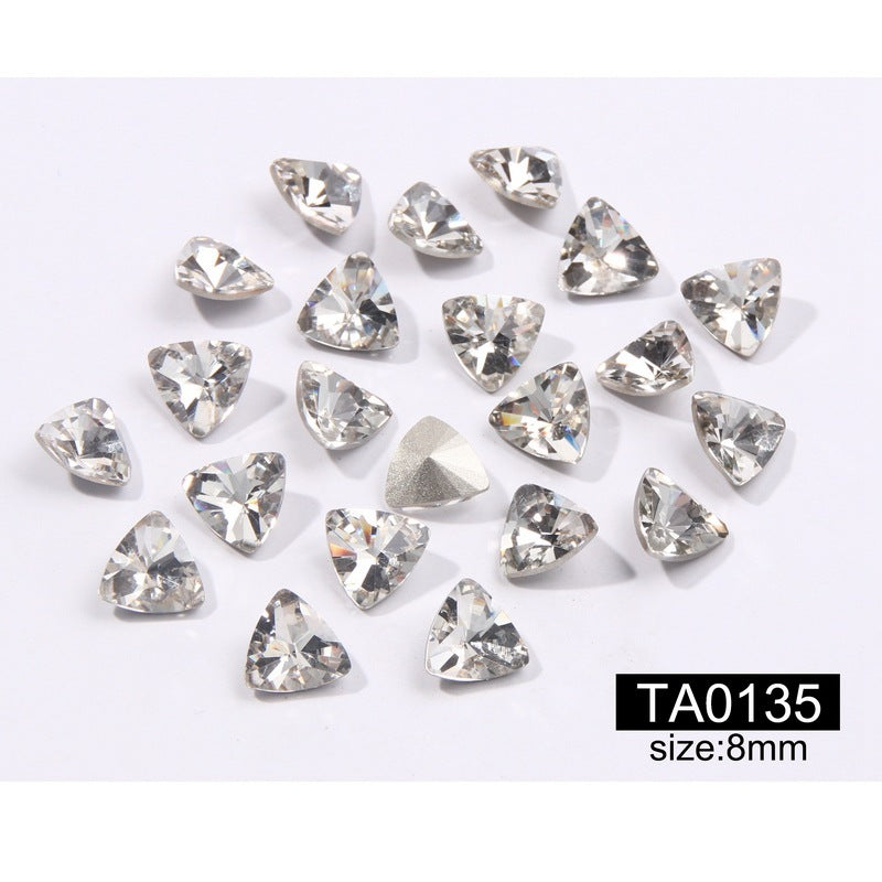 NDE006 ForLife Mixed Pearl Ornaments Rice White Pure White Illusion Color Flat Bottom Round Nails UV Gel 3d Nail Art Decoration