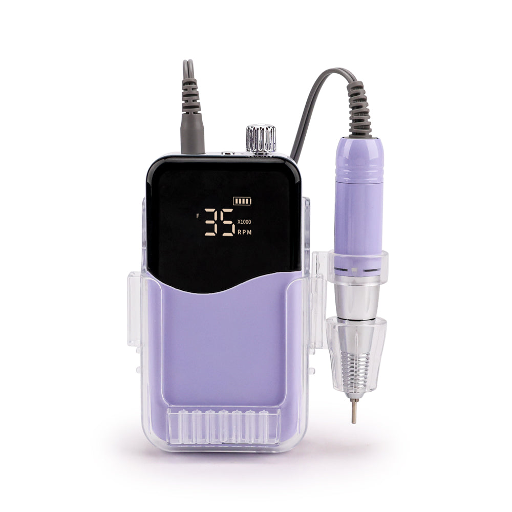 FNDM002 Professional Rechargeable Desktop 35000RPM Acrylic Nail File Drill Machine 45W Nail Polish Machine Drill Bit