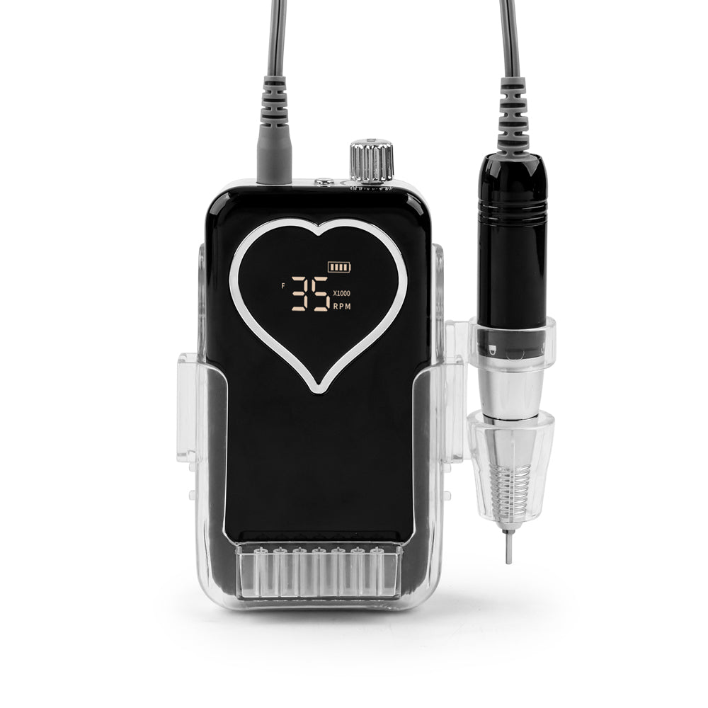 FNDM003  New gradient gold 45W Nail drill desktop 35000RPM Cordless Rechargeable nail drill electric Efile machine