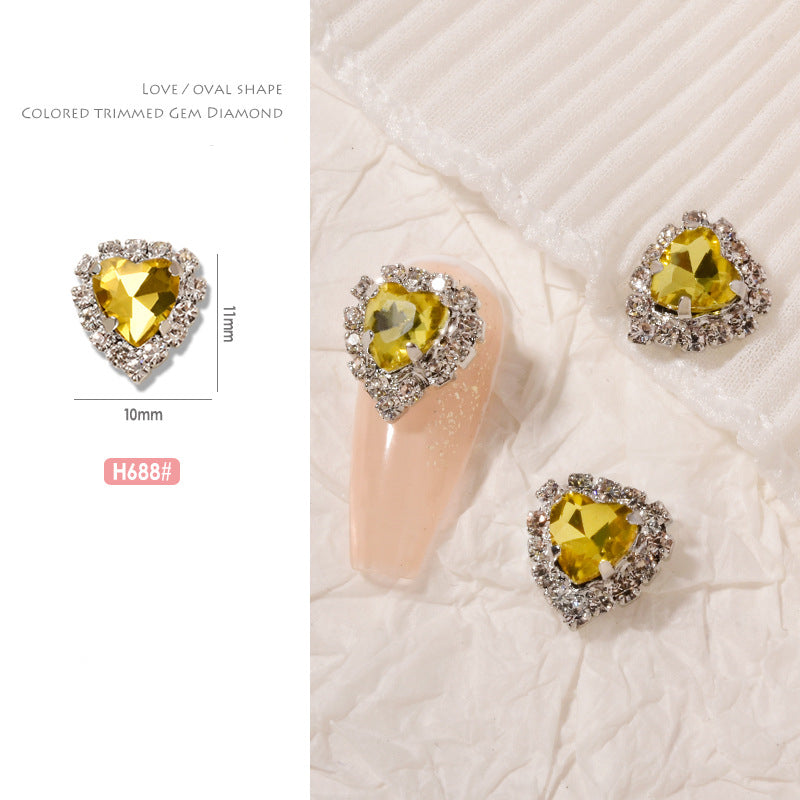NZJ036 Charms Metal Jewels Alloy Manicure DIY Decoration Tools Beauty Colorful Studded Crown Rhinestones Nail Art Jewelry