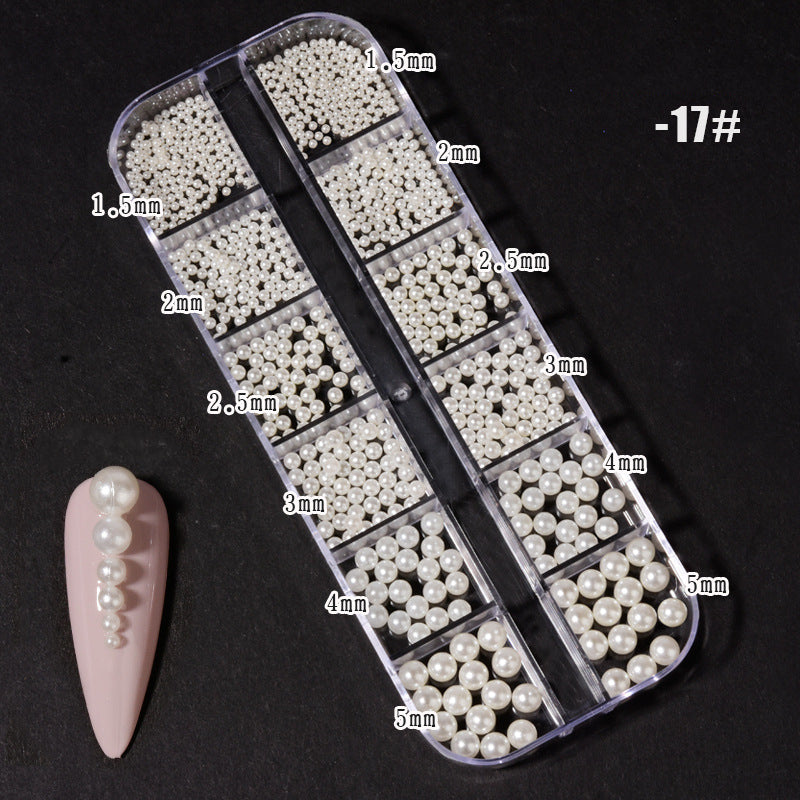 NRS022 ForLife New Nail Art Jewelry Rhinestone Mixed Rivet Pearl Small Accessories Nail Decoration Metal Chain Accessories