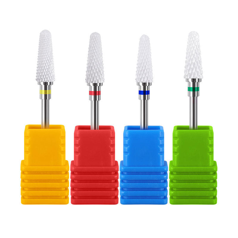 NDB019 Cylinder Ceramic Nail Drill Bits Milling Cutters Manicure Pedicure Electric Machine Accessories Tool