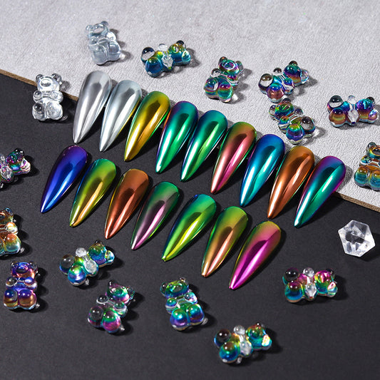 FNP009 New series square tube MFDA wholesale magic mirror liquid powder used for art nail pigment